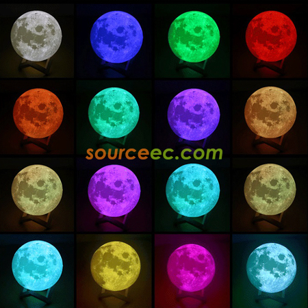 customize 3d moon lamp